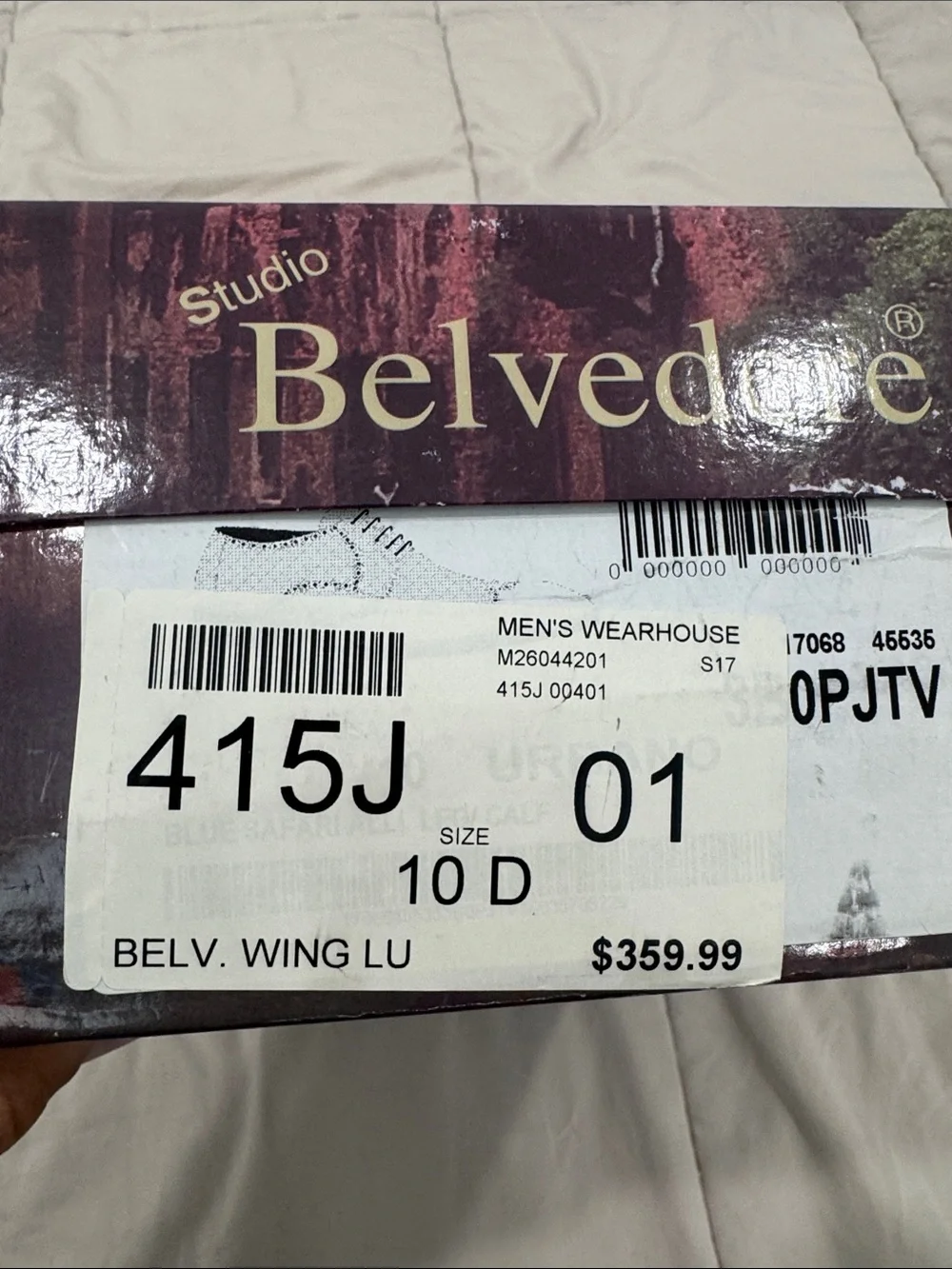 Belvedere BELV. WING LU Genuine Alligator 10 NWT